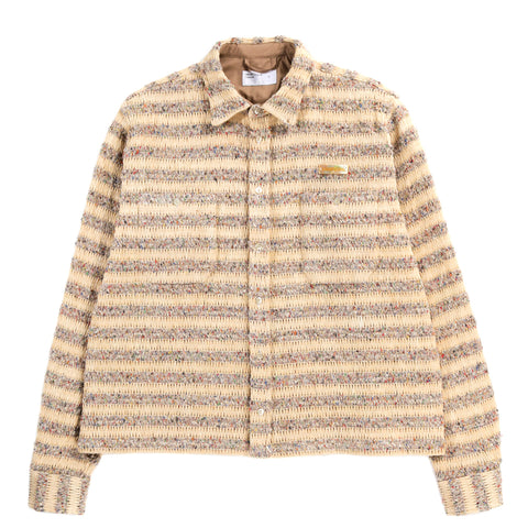4SDESIGNS WORK SHIRT RAPHIA / BOTTONATO CHANNEL LINKED TWEED