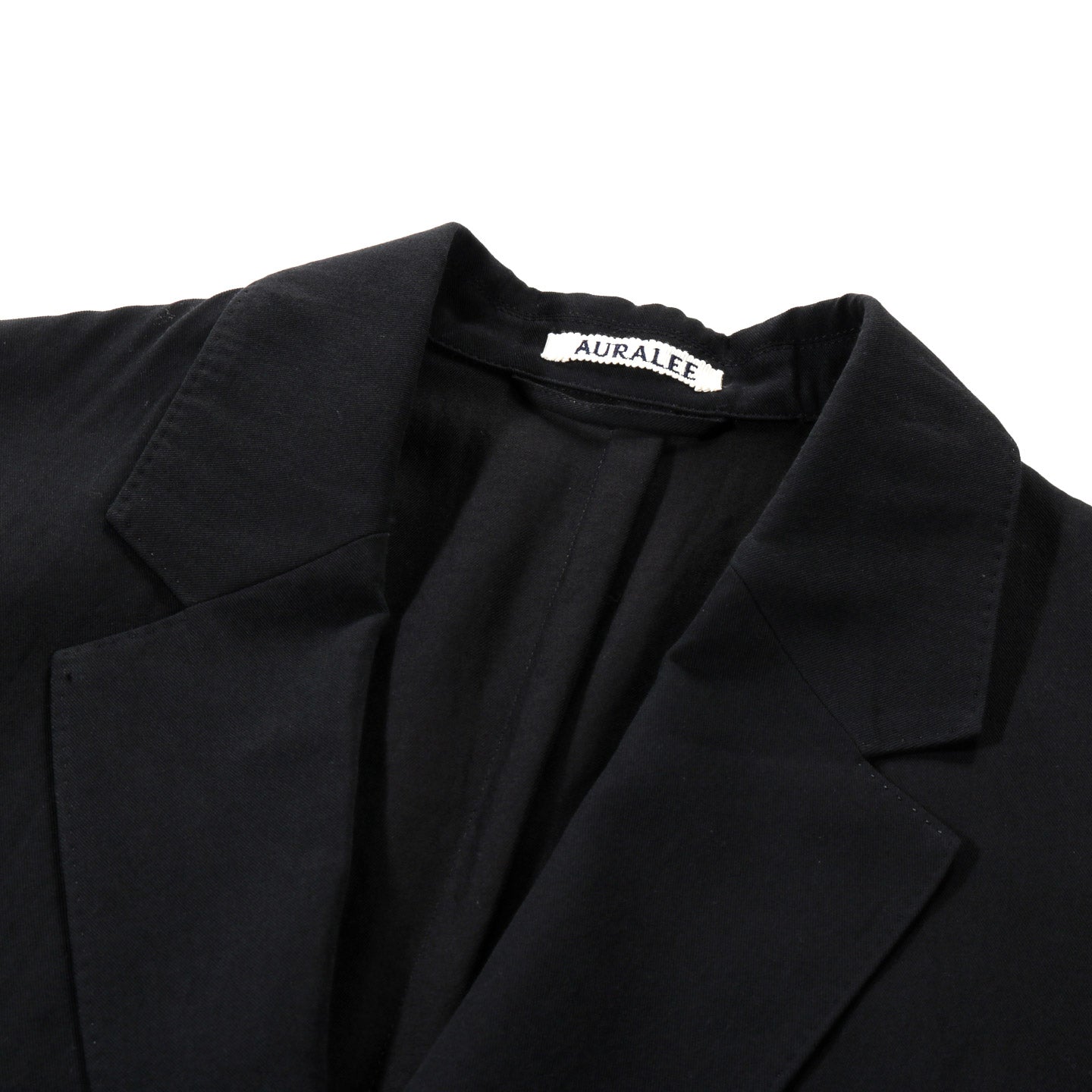 AURALEE LIGHT COTTON WOOL VIYELLA JACKET BLACK
