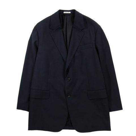 AURALEE WOOL KID MOHAIR HOP SACK JACKET DARK NAVY
