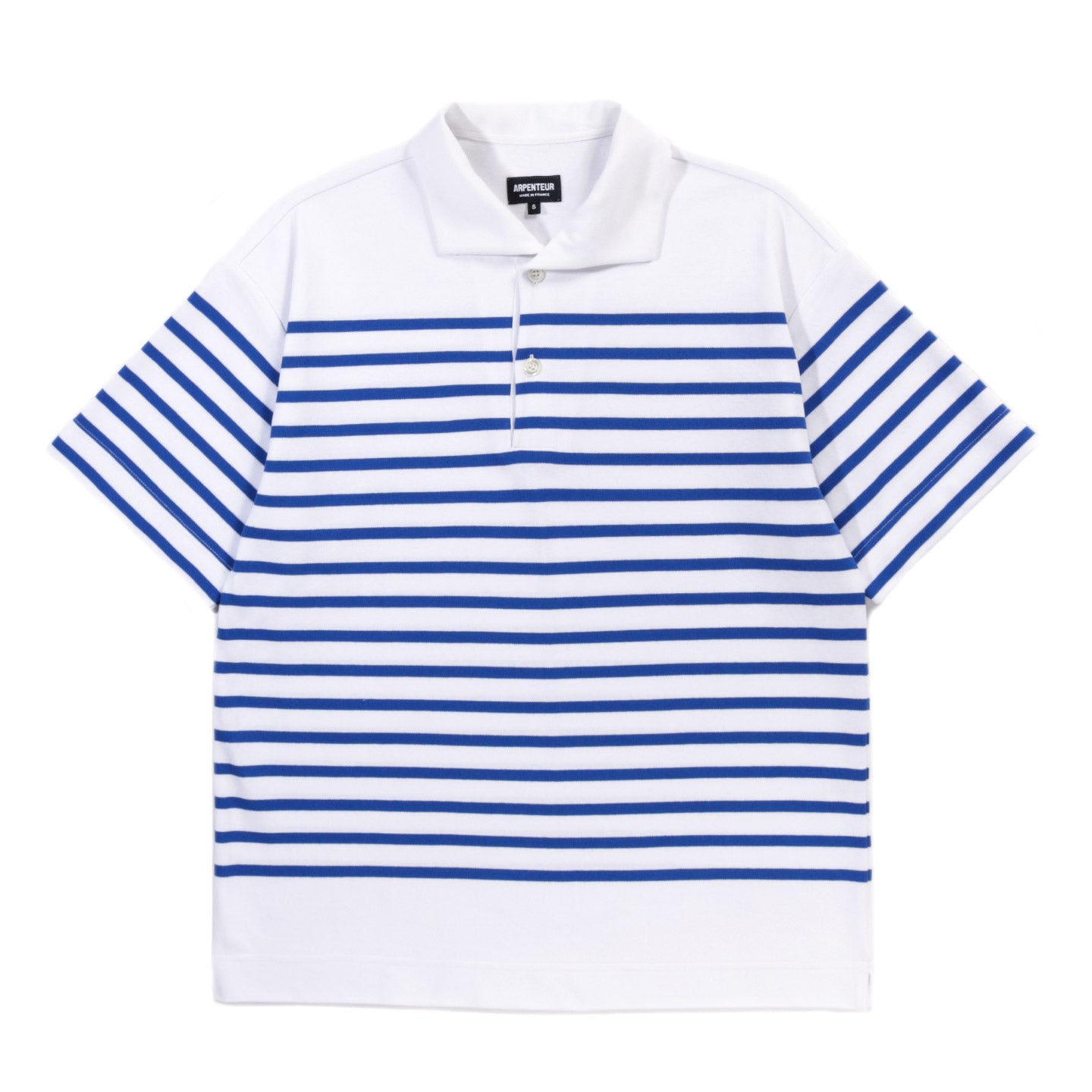 ARPENTEUR POLO WHITE / BLUE NAUTICAL STRIPE