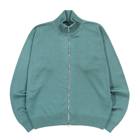 ARPENTEUR ZIPPE SWEATER COTTON GREEN