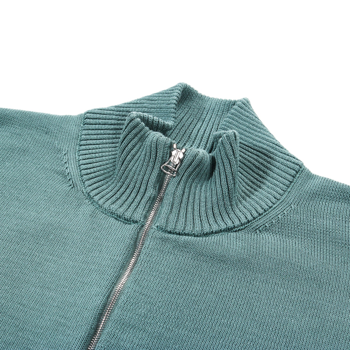 ARPENTEUR ZIPPE SWEATER COTTON GREEN