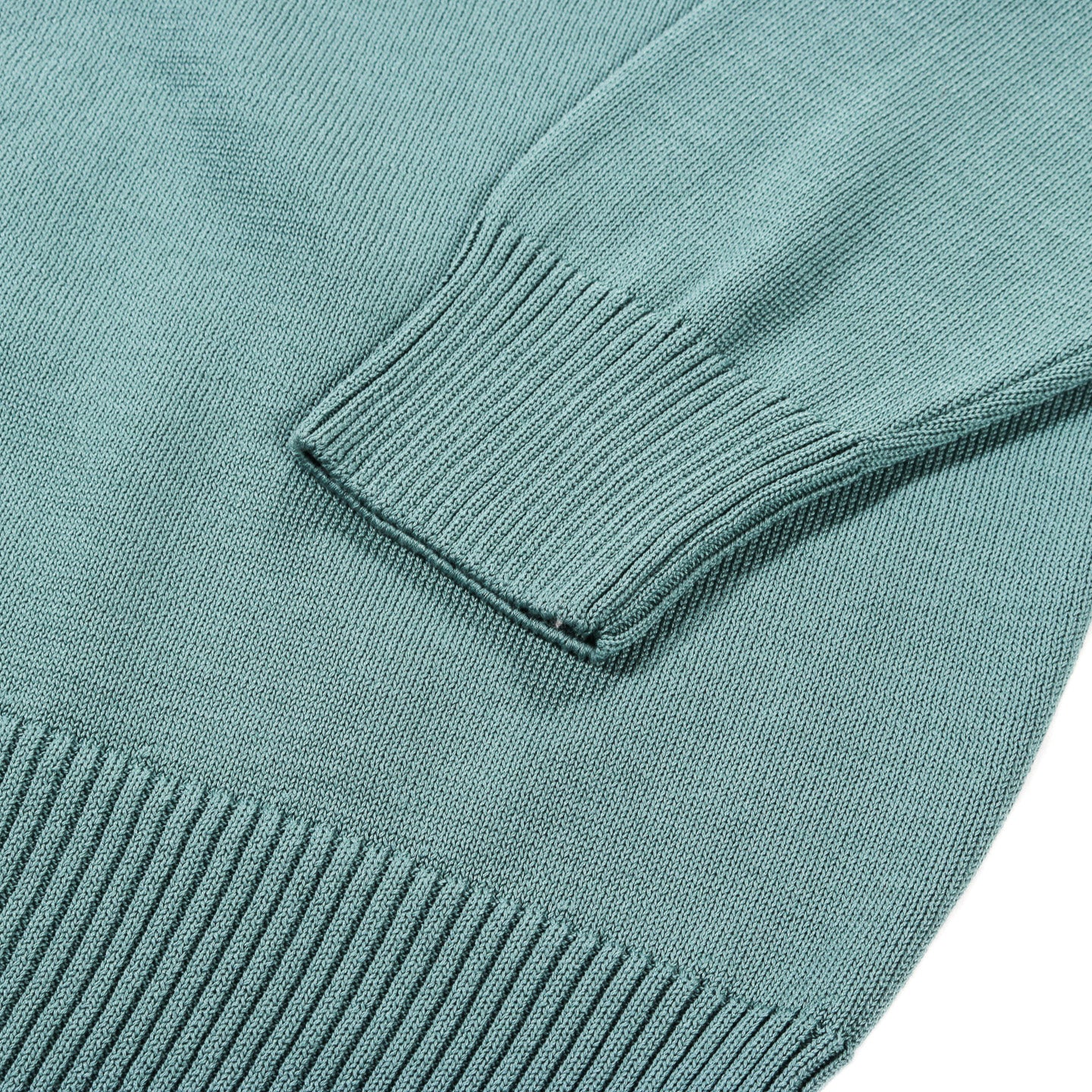 ARPENTEUR ZIPPE SWEATER COTTON GREEN