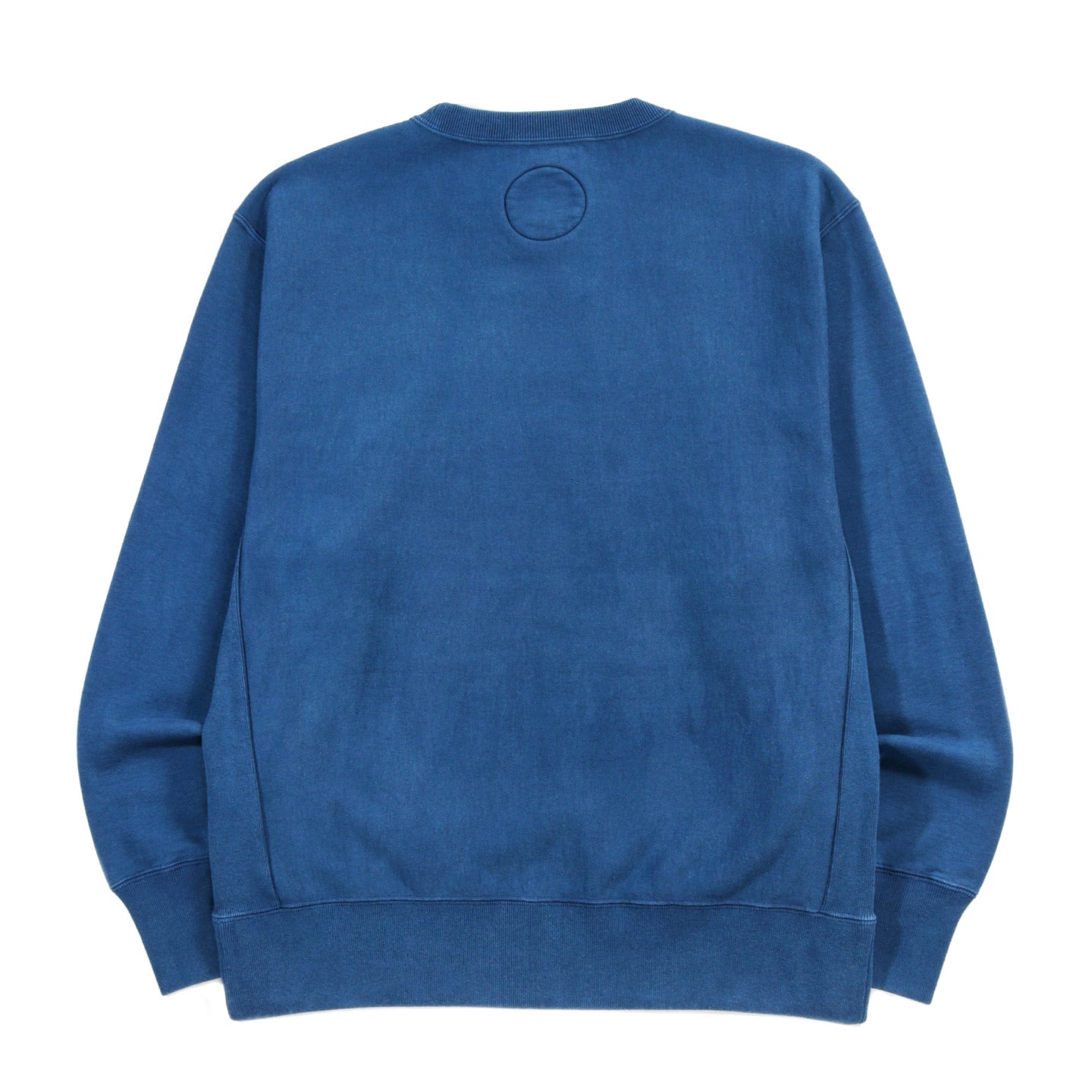 BLUE BLUE JAPAN HAND DYED INDIGO CREW NECK SWEATSHIRT BLUE