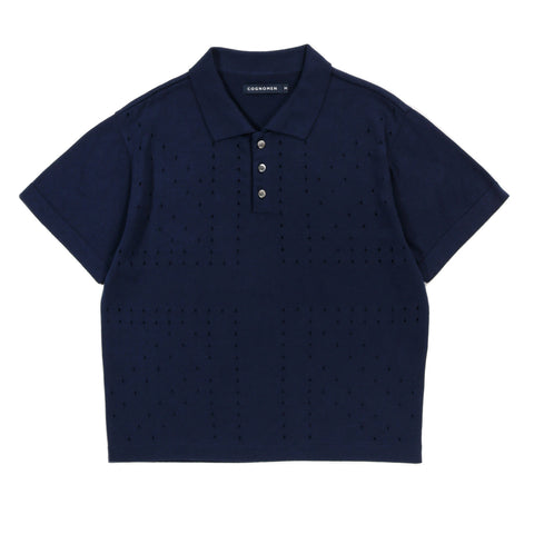 COGNOMEN UK KNIT POLO NAVY
