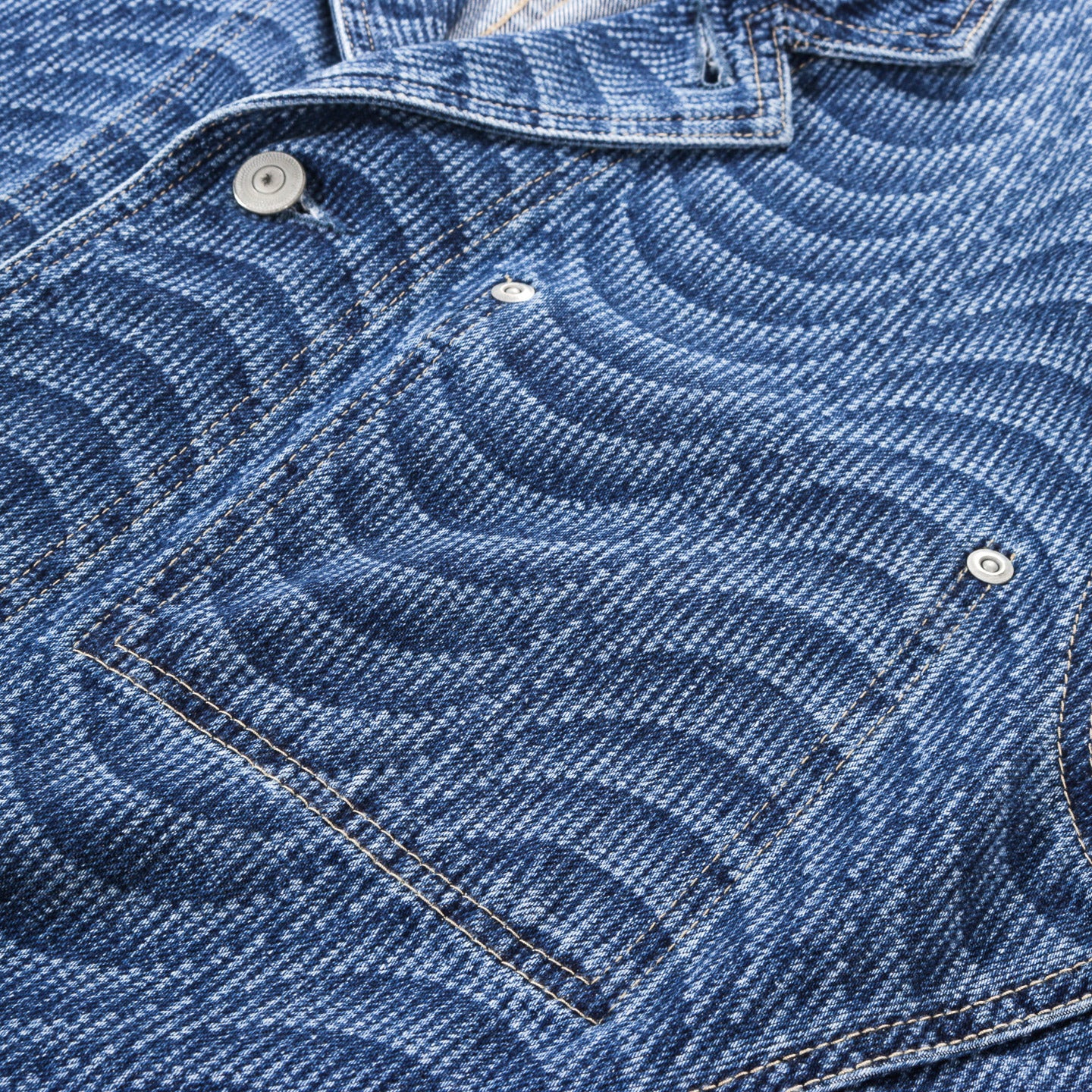 COGNOMEN UNITY PSYCHEDELIC DENIM JACKET INDIGO