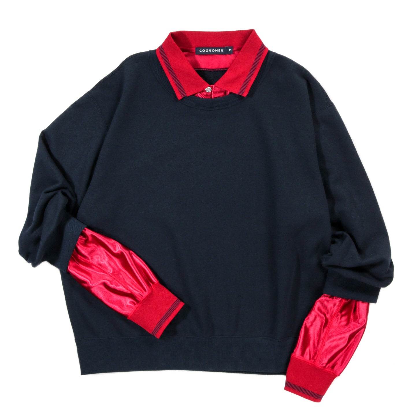 COGNOMEN UNIFORM LAYERED SWEAT SHIRT NAVY