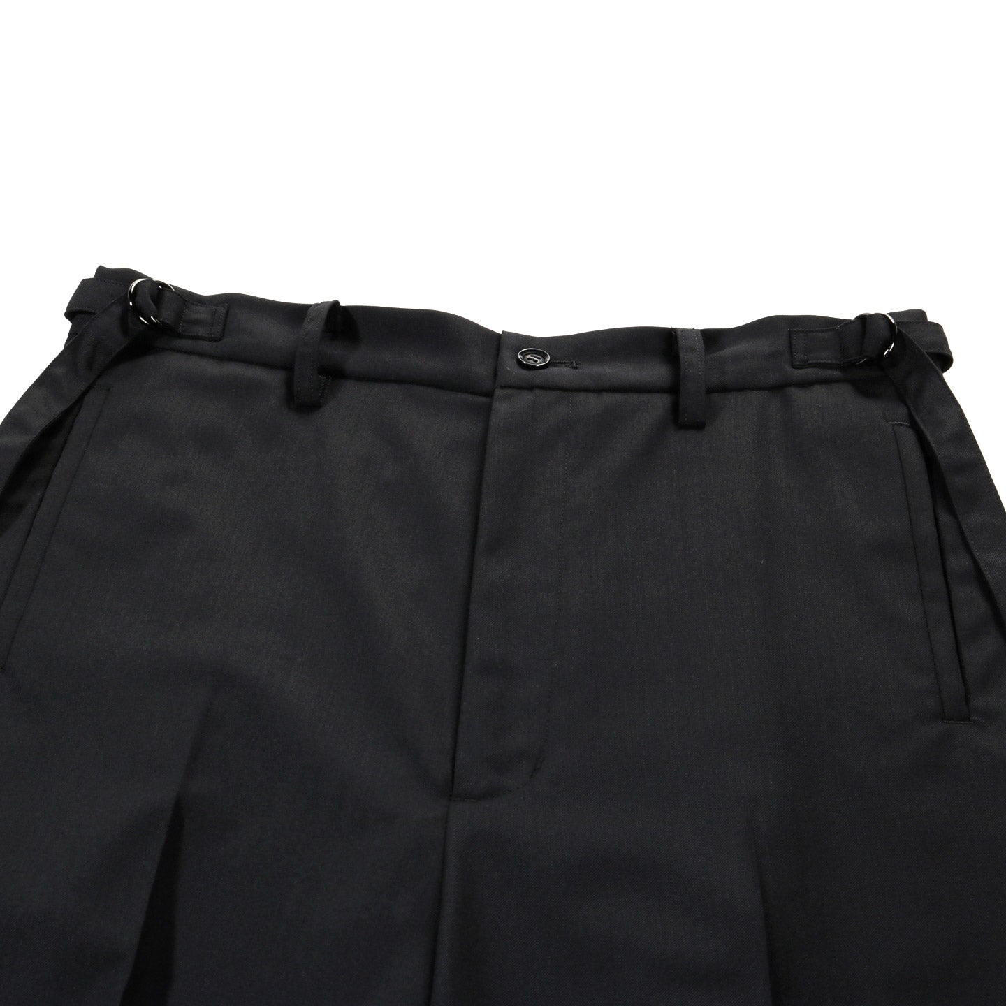 COGNOMEN PLEATED WIDE SHORTS BLACK