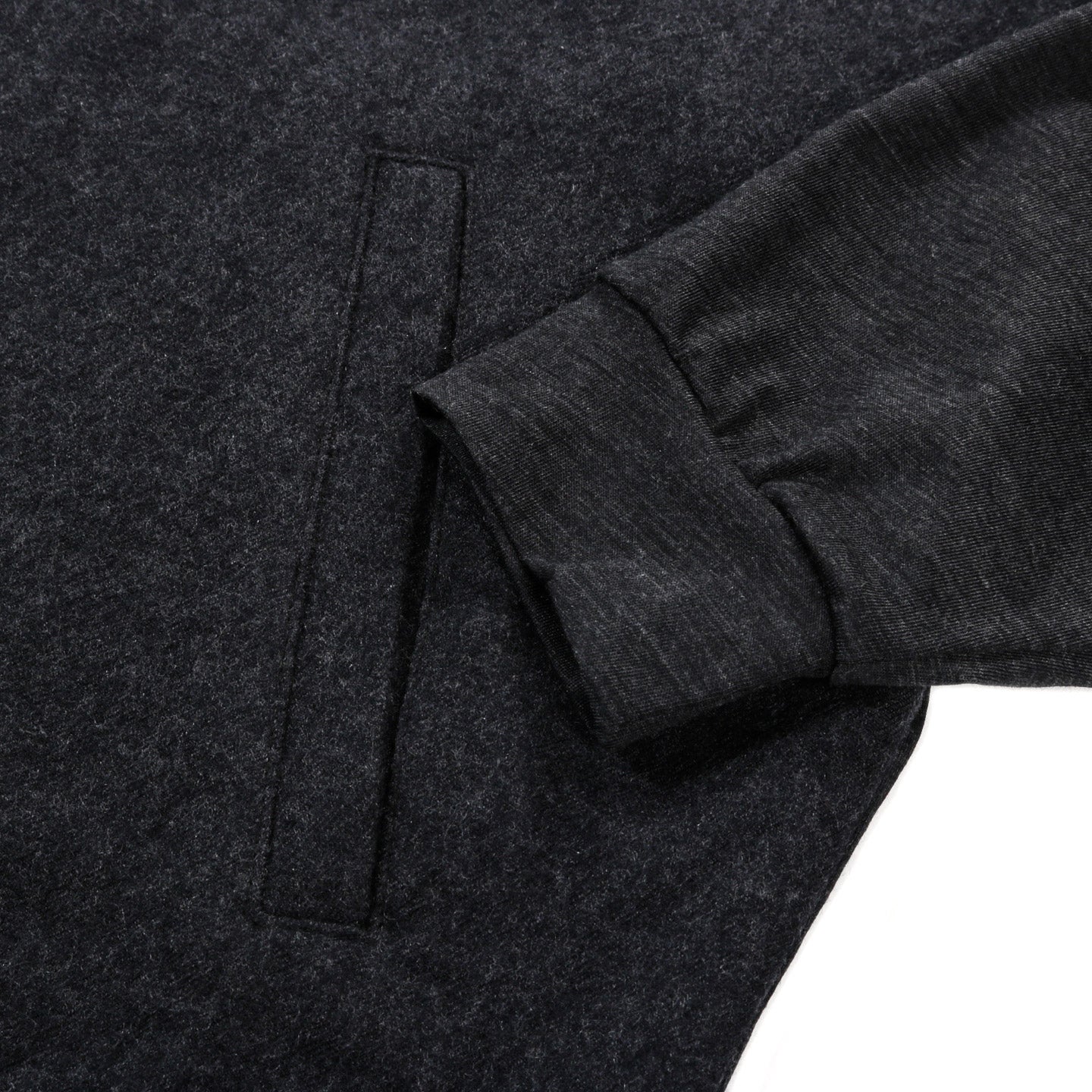 COMME DES GARCONS HOMME T016 WOOL ZIP SHIRT CHARCOAL
