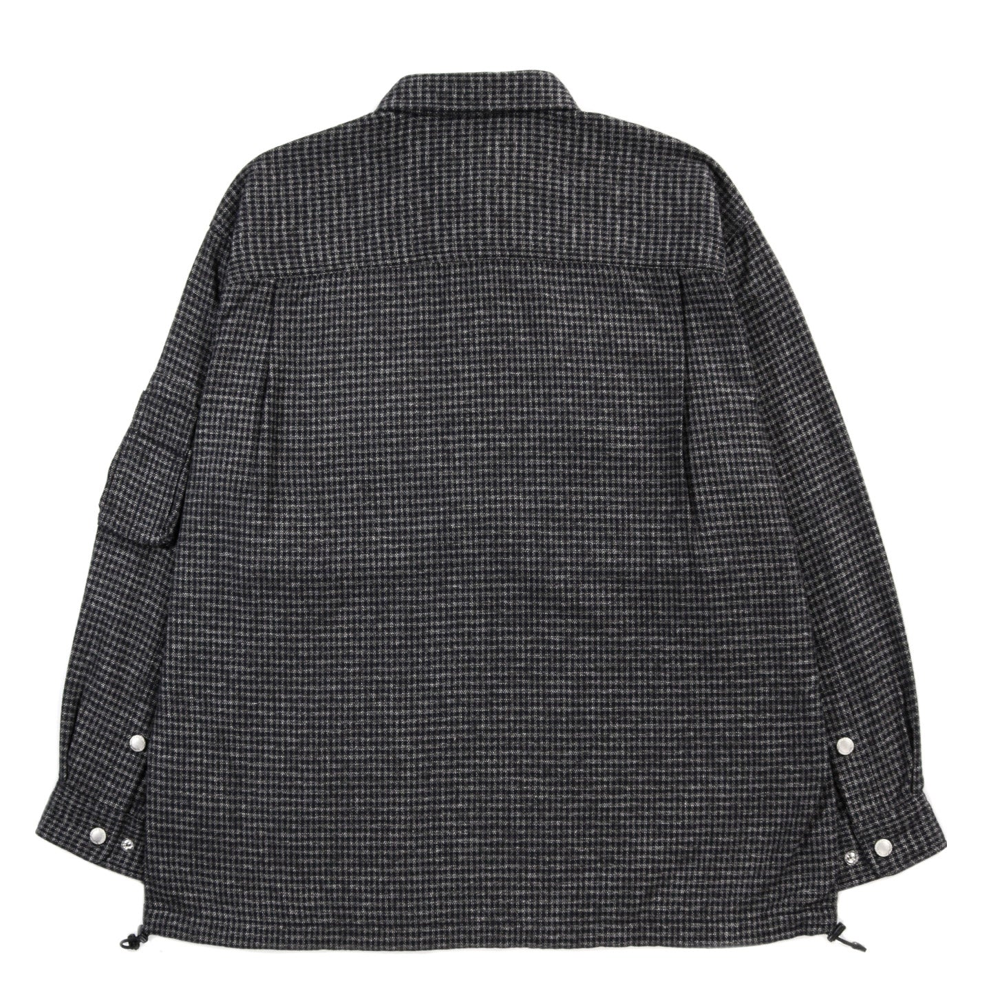 COMME DES GARCONS HOMME B024 BRUSHED COTTON HALF-ZIP SHIRT NAVY