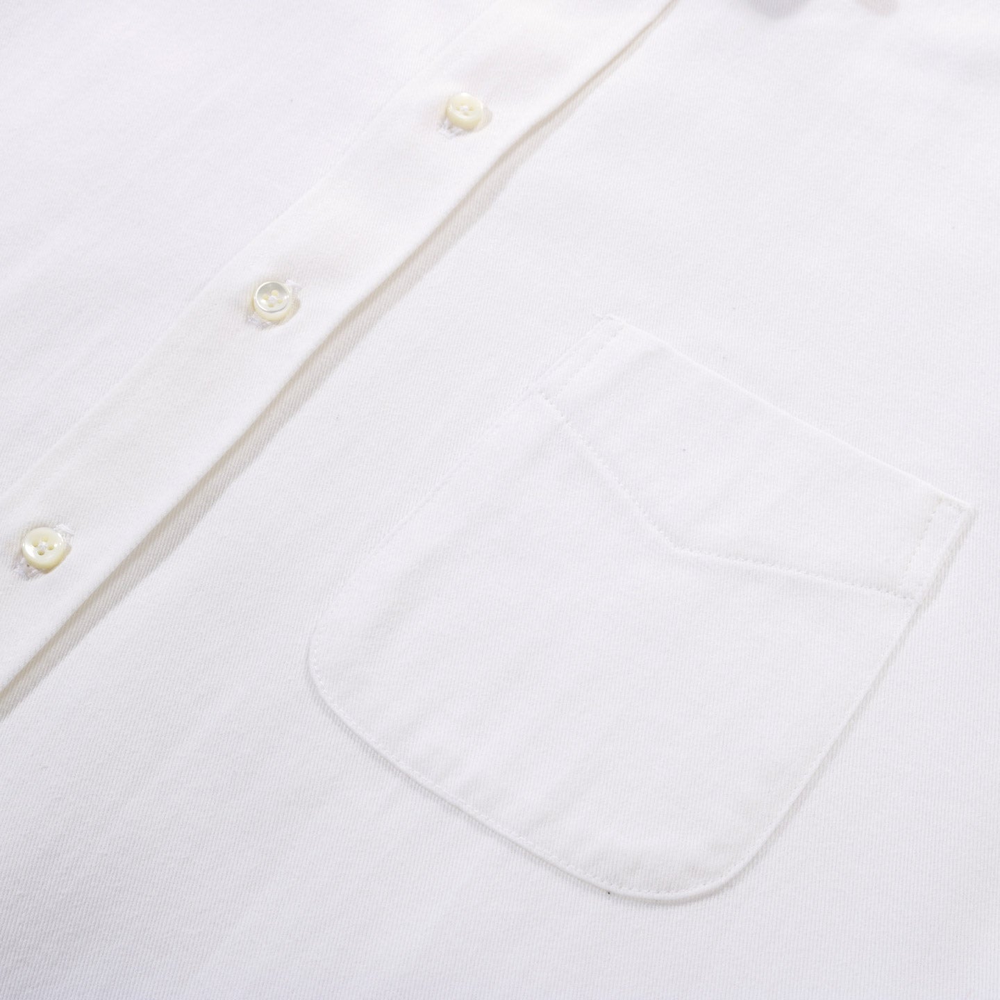 CSILLAG SLIGHT BRUSH COTTON TWILL SHIRT WHITE