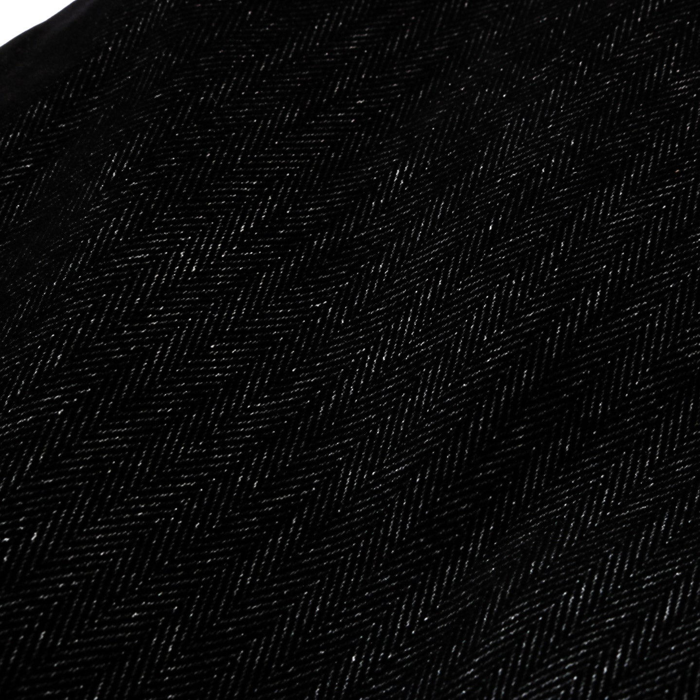 ENGINEERED GARMENTS RF JEANS BLACK COTTON FLOCKING HERRINGBONE