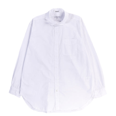 ENGINEERED GARMENTS ROUNDED COLLAR SHIRT WHITE BROADCLOTH