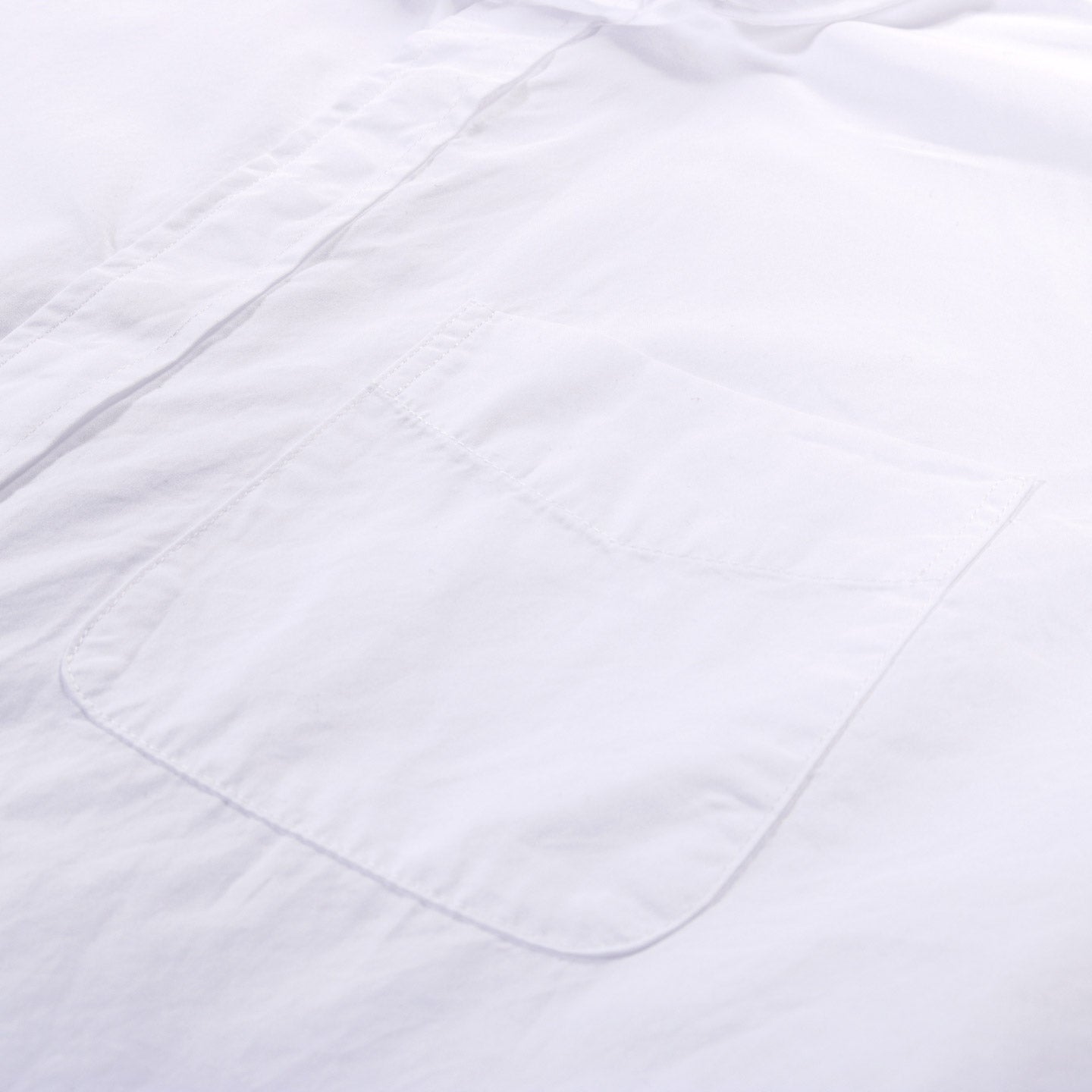ENGINEERED GARMENTS ROUNDED COLLAR SHIRT WHITE BROADCLOTH