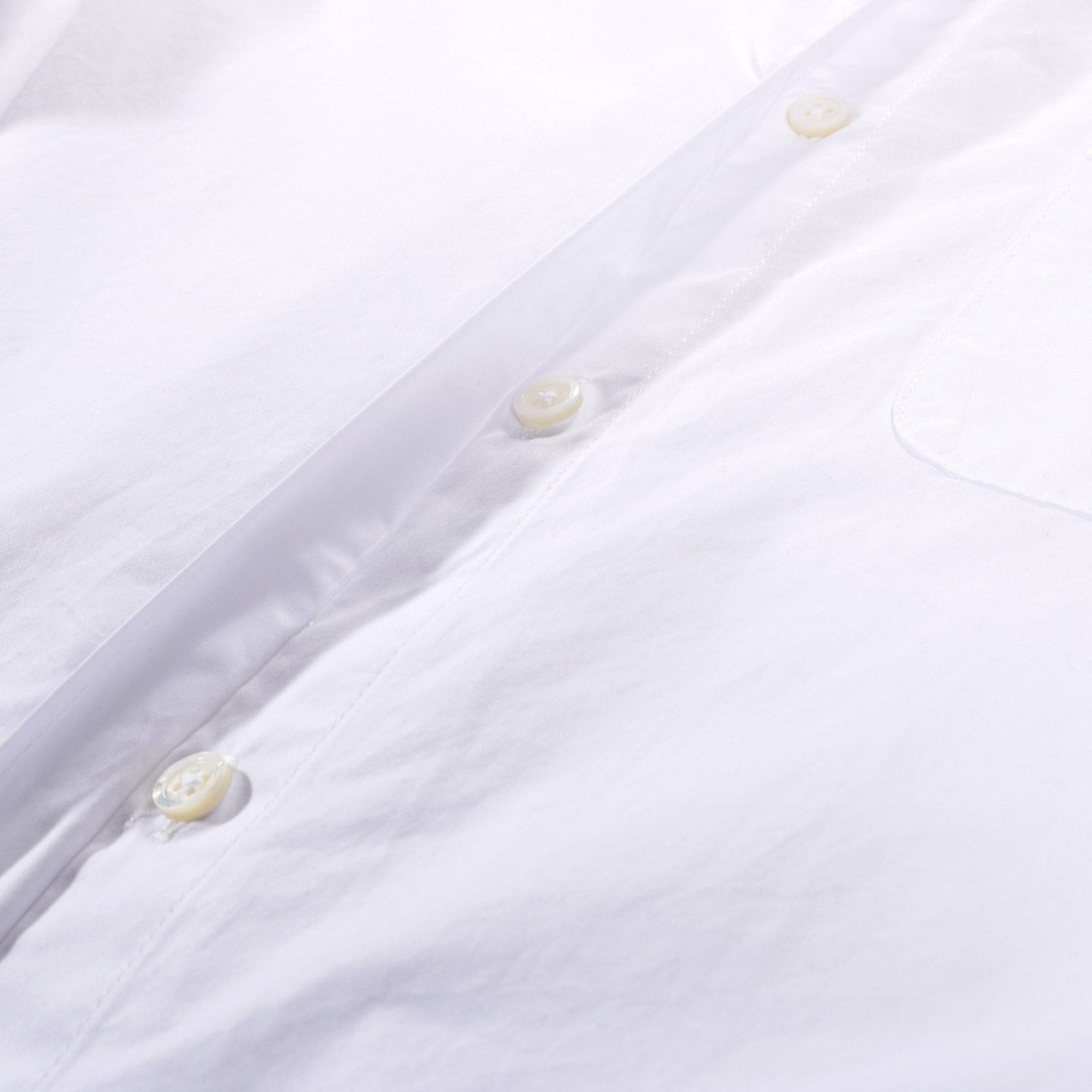 ENGINEERED GARMENTS ROUNDED COLLAR SHIRT WHITE BROADCLOTH