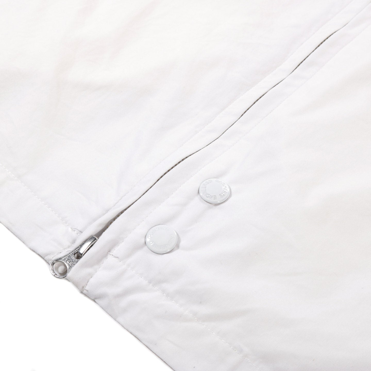 ENGINEERED GARMENTS CLAIGTON JACKET WHITE LT. WEIGHT NYCO POPLIN