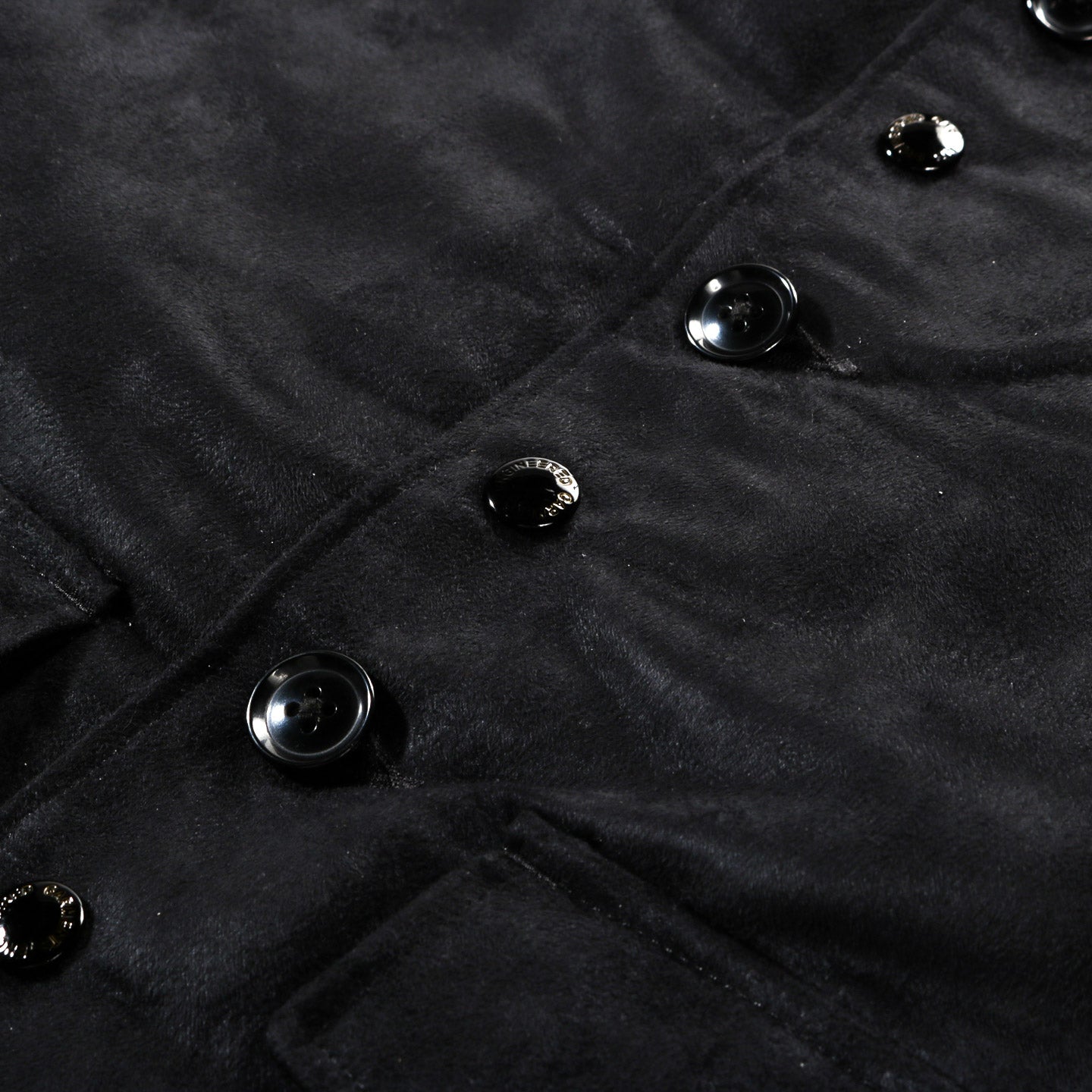 ENGINEERED GARMENTS A-1 JACKET BLACK POLYESTER FAKE SUEDE