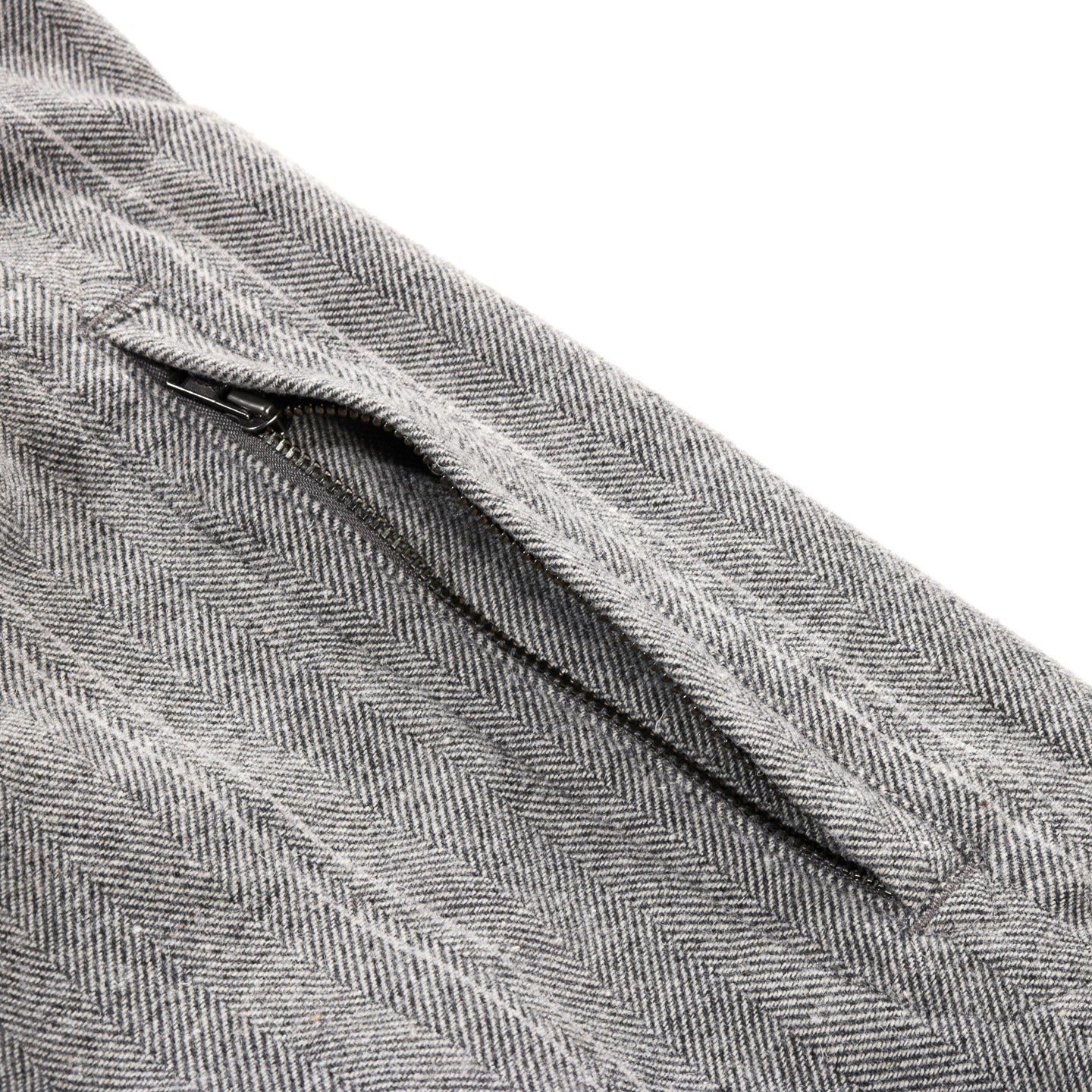 ENGINEERED GARMENTS CPO SHIRT JACKET LT. GREY WOOL STRIPED HB
