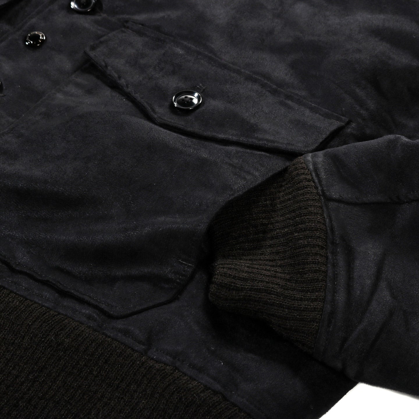 ENGINEERED GARMENTS A-1 JACKET BLACK POLYESTER FAKE SUEDE