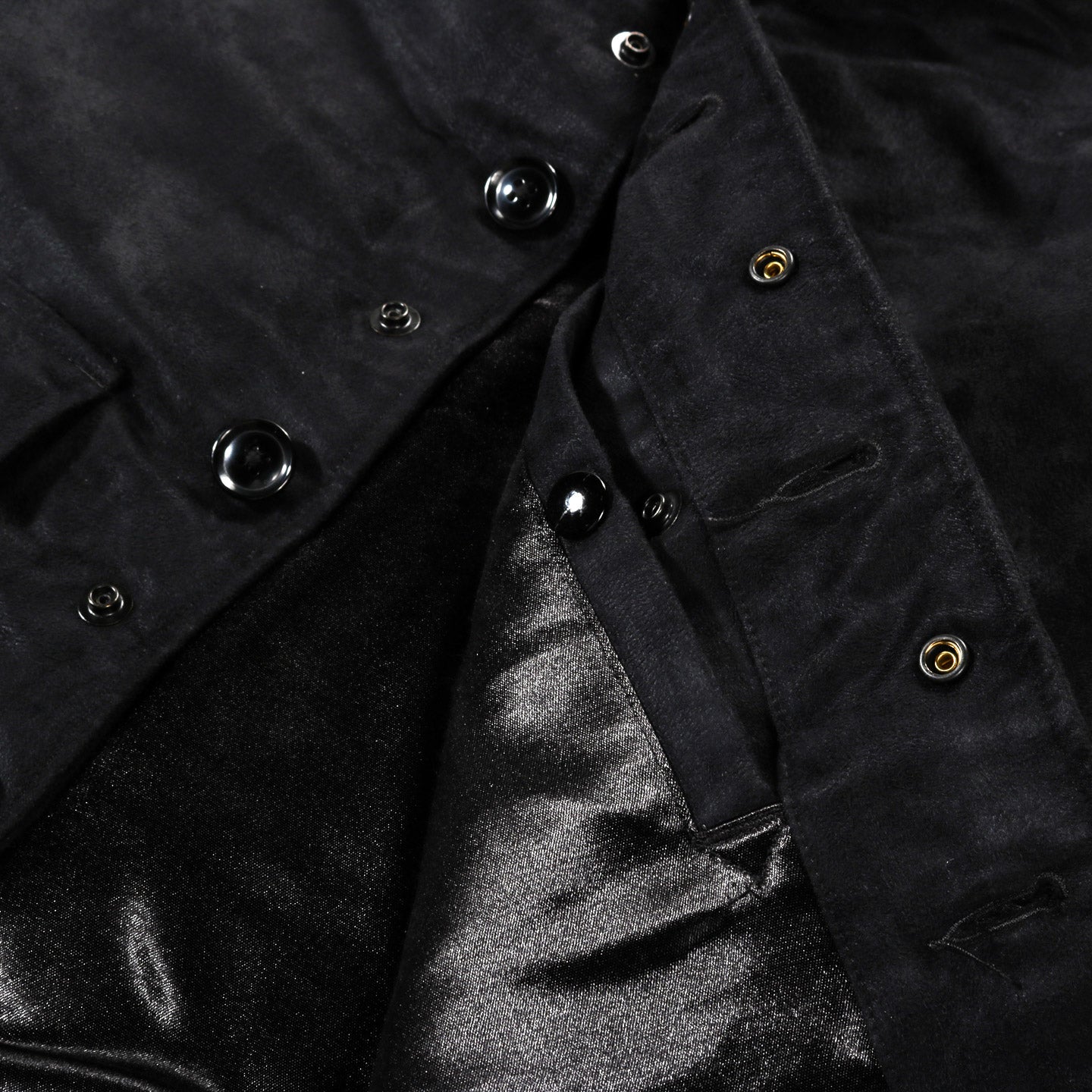 ENGINEERED GARMENTS A-1 JACKET BLACK POLYESTER FAKE SUEDE
