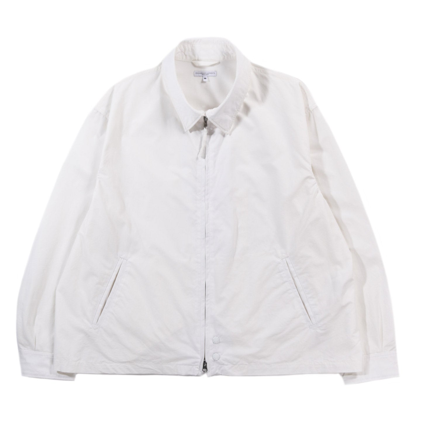 ENGINEERED GARMENTS CLAIGTON JACKET WHITE LT. WEIGHT NYCO POPLIN