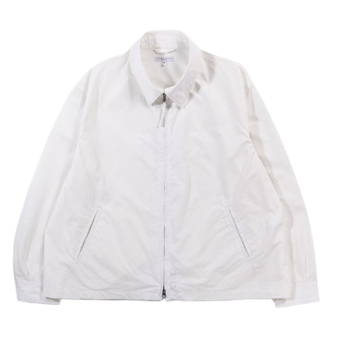 ENGINEERED GARMENTS CLAIGTON JACKET WHITE LT. WEIGHT NYCO POPLIN