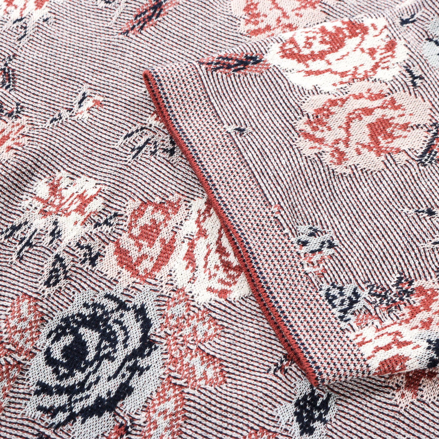 GIM CONTEXT GOBELIN FLORAL KNIT TEE BEIGE