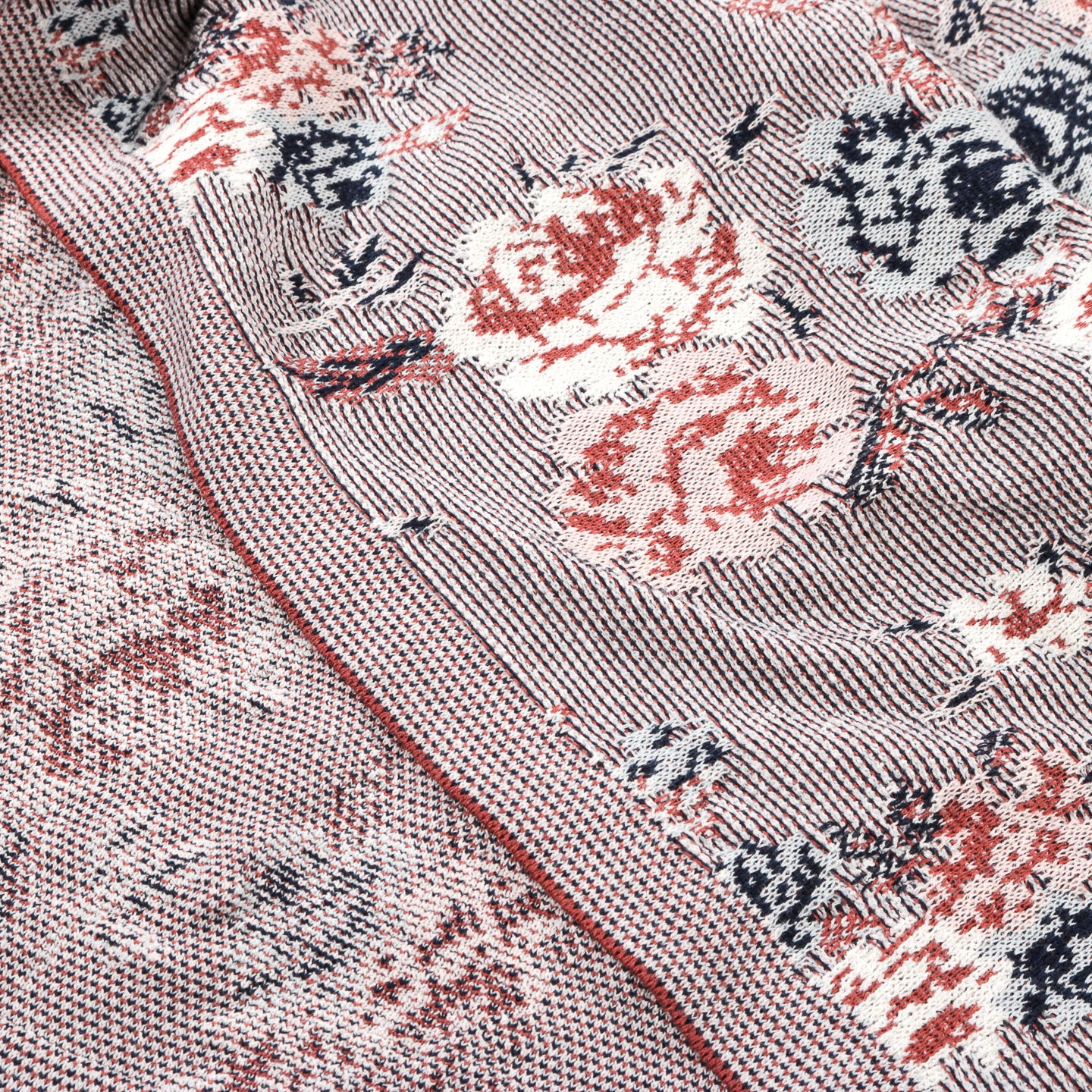GIM CONTEXT GOBELIN FLORAL KNIT TEE BEIGE
