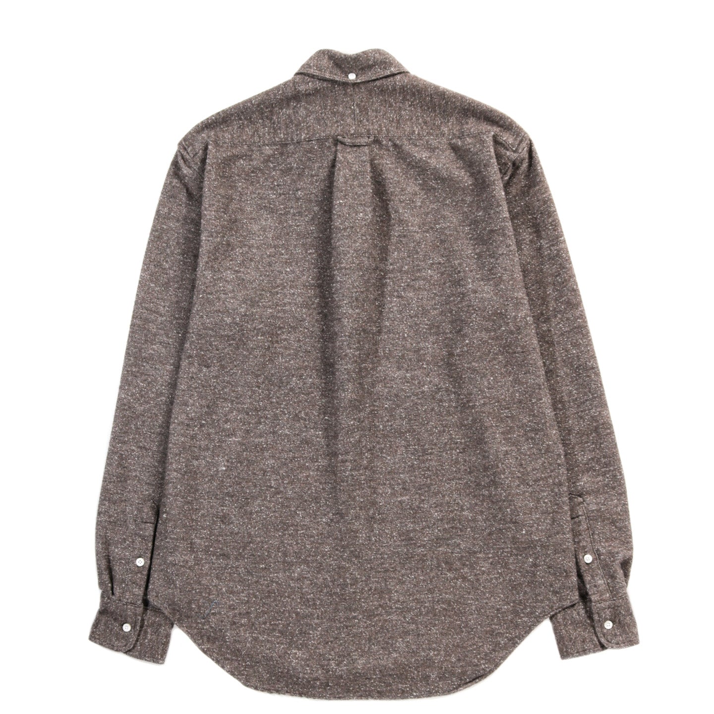 GITMAN VINTAGE BUTTON DOWN BROWN NEPPED CHAMBRAY