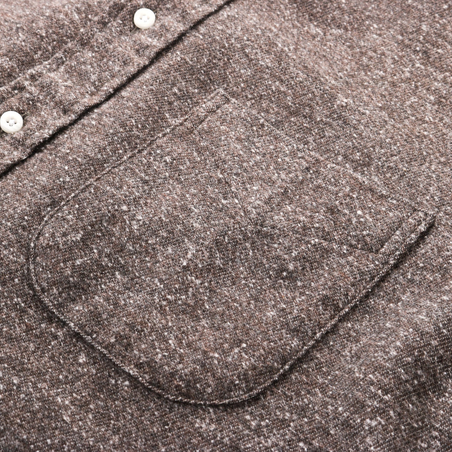 GITMAN VINTAGE BUTTON DOWN BROWN NEPPED CHAMBRAY