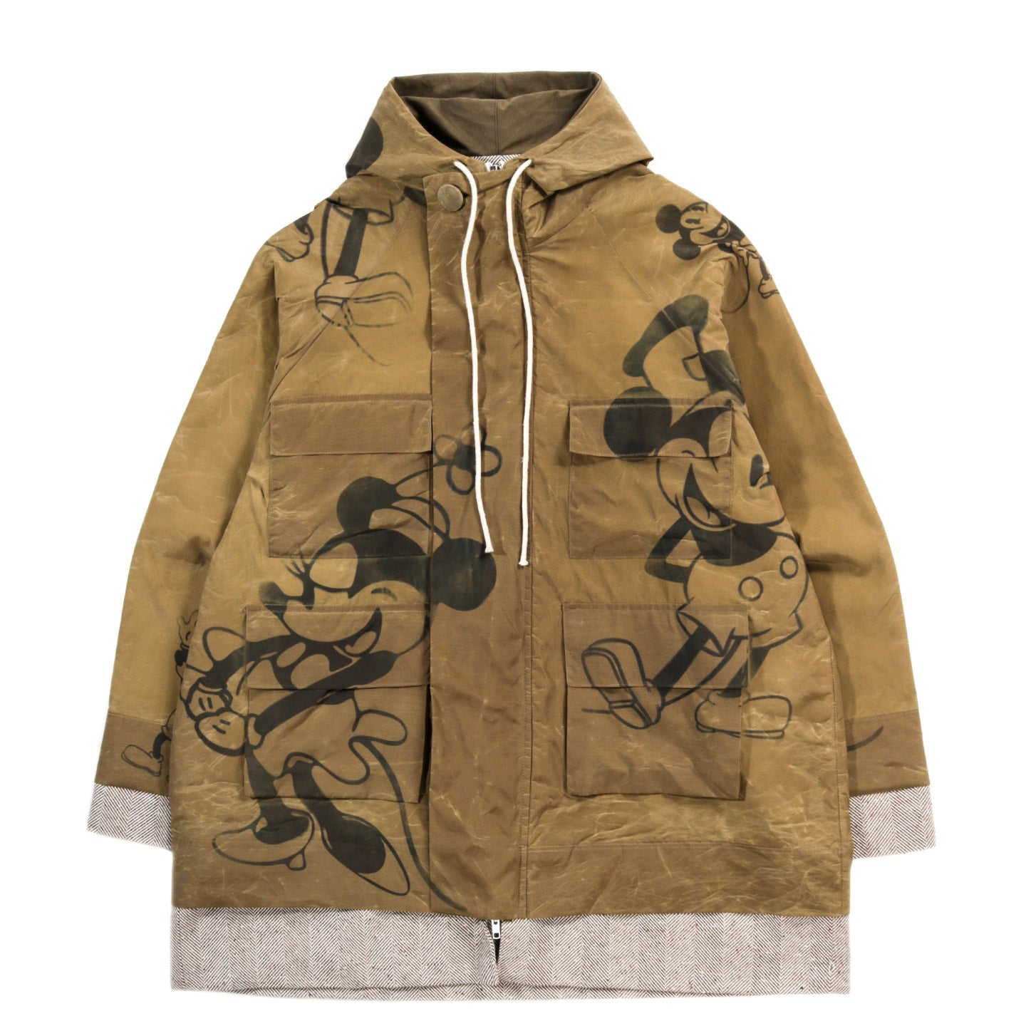 JOONE JOONAM WAX PARKA GREEN / BLACK / BEIGE