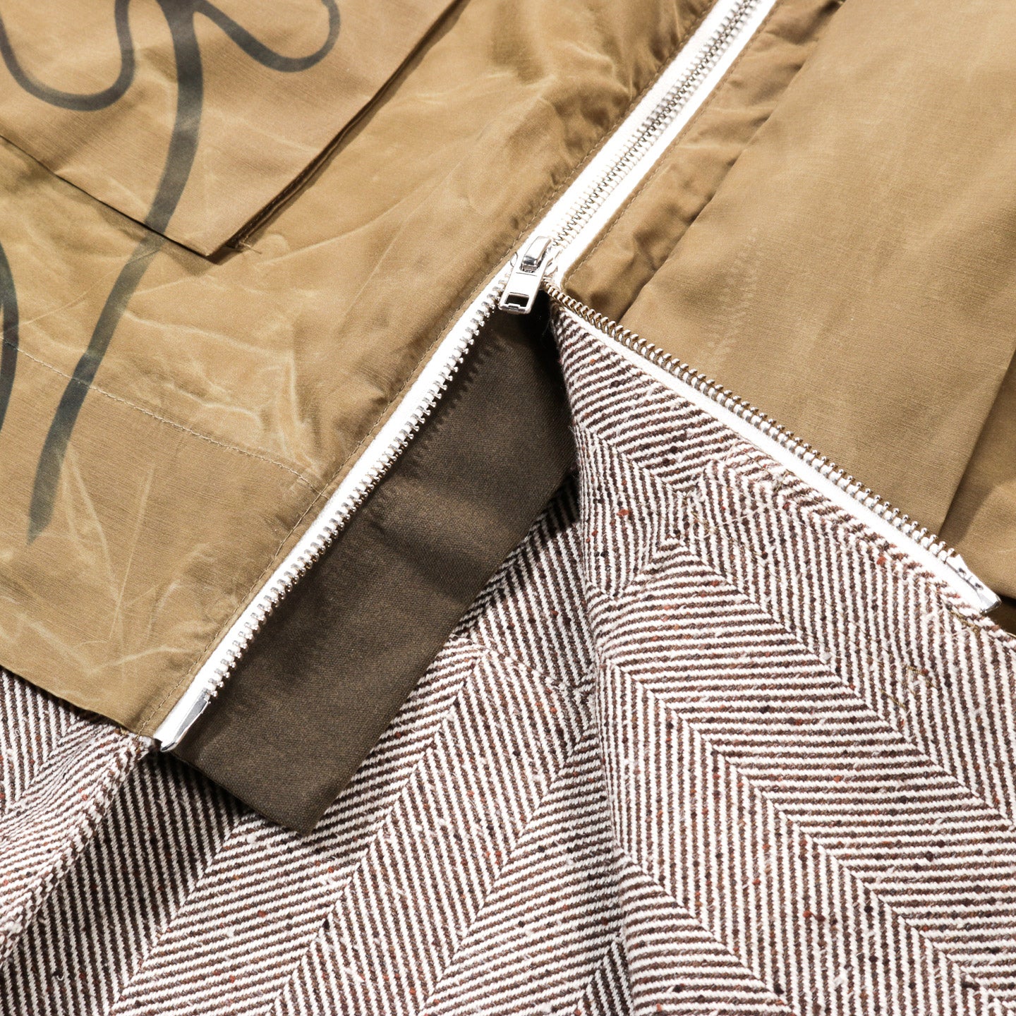JOONE JOONAM WAX PARKA GREEN / BLACK / BEIGE