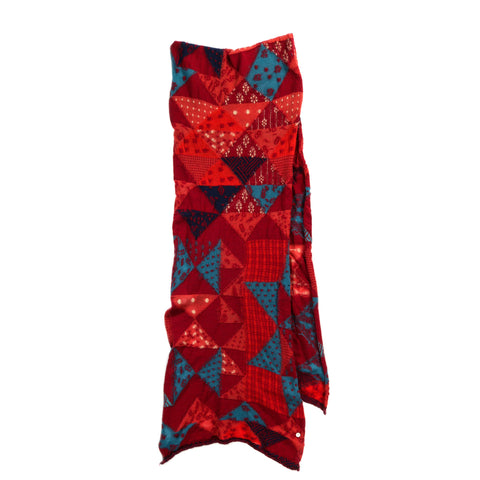KAPITAL FULLING WOOL HAPPY SCARF INDIGO RAG RED