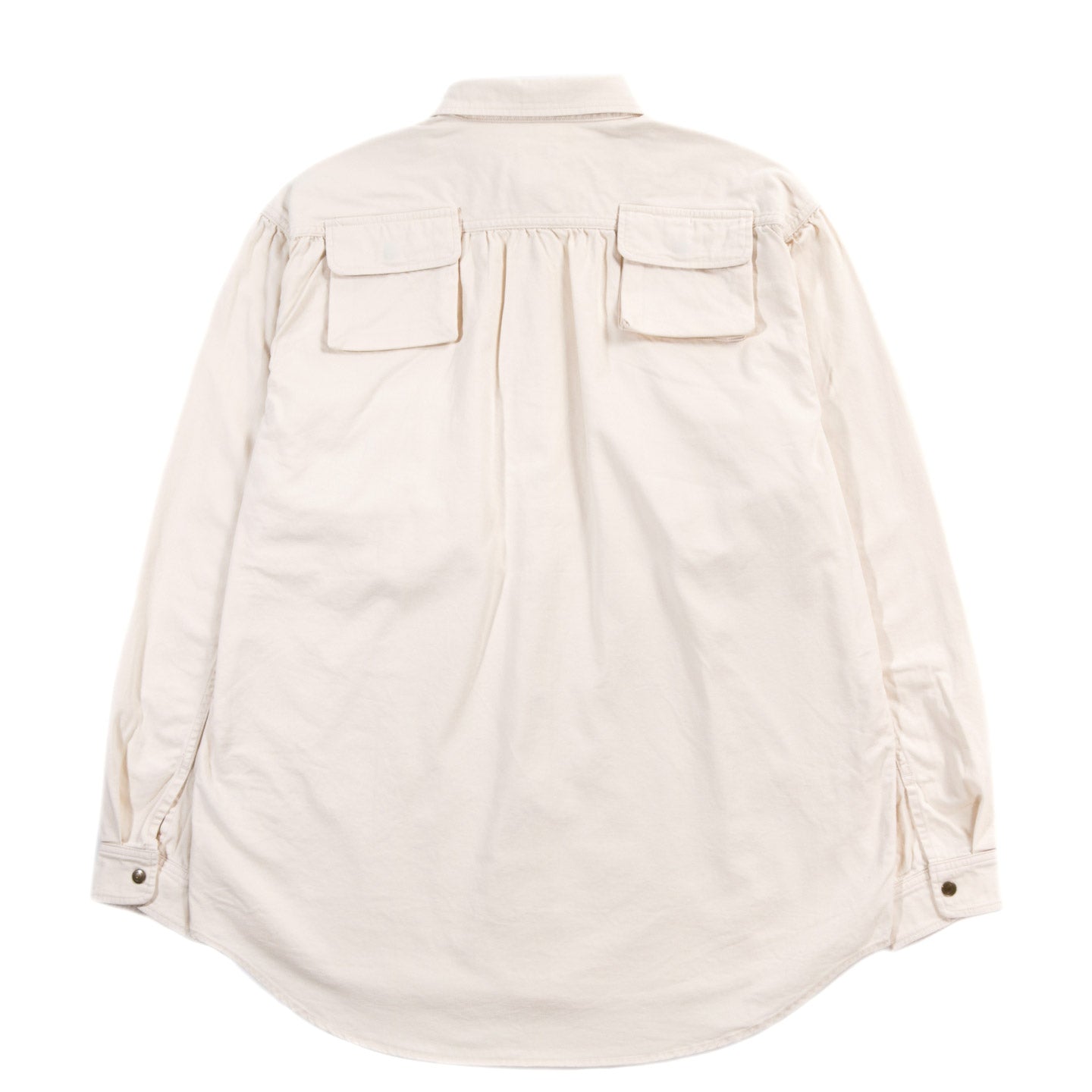 KAPITAL CHINO NUGGET-POCKET FISH SHIRT ECRU