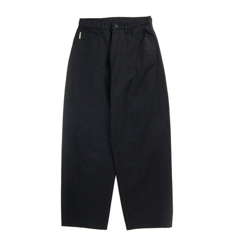 KAPITAL 14OZ DENIM CLUB BAGGY PANTS BLACK