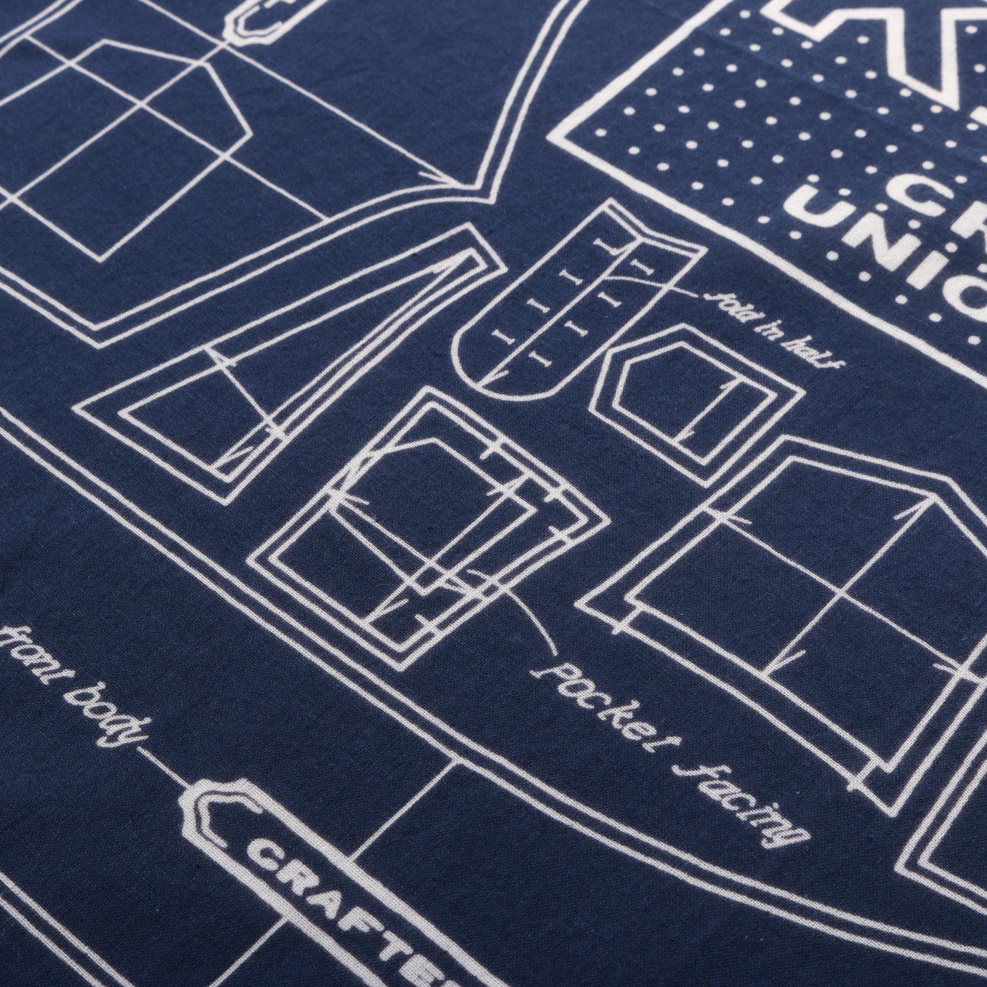 KAPITAL FASTCOLOR SELVEDGE BANDANA BARBIE PATTERN NAVY