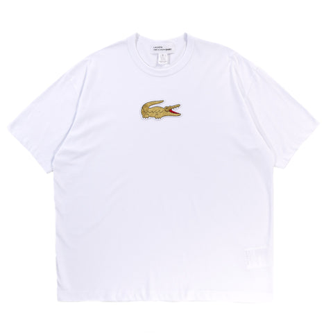COMME DES GARCONS SHIRT T008 LACOSTE BIG T-SHIRT WHITE
