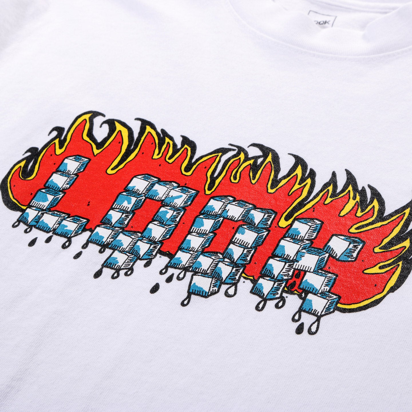 LQQK STUDIO FIRE & ICE TEE WHITE