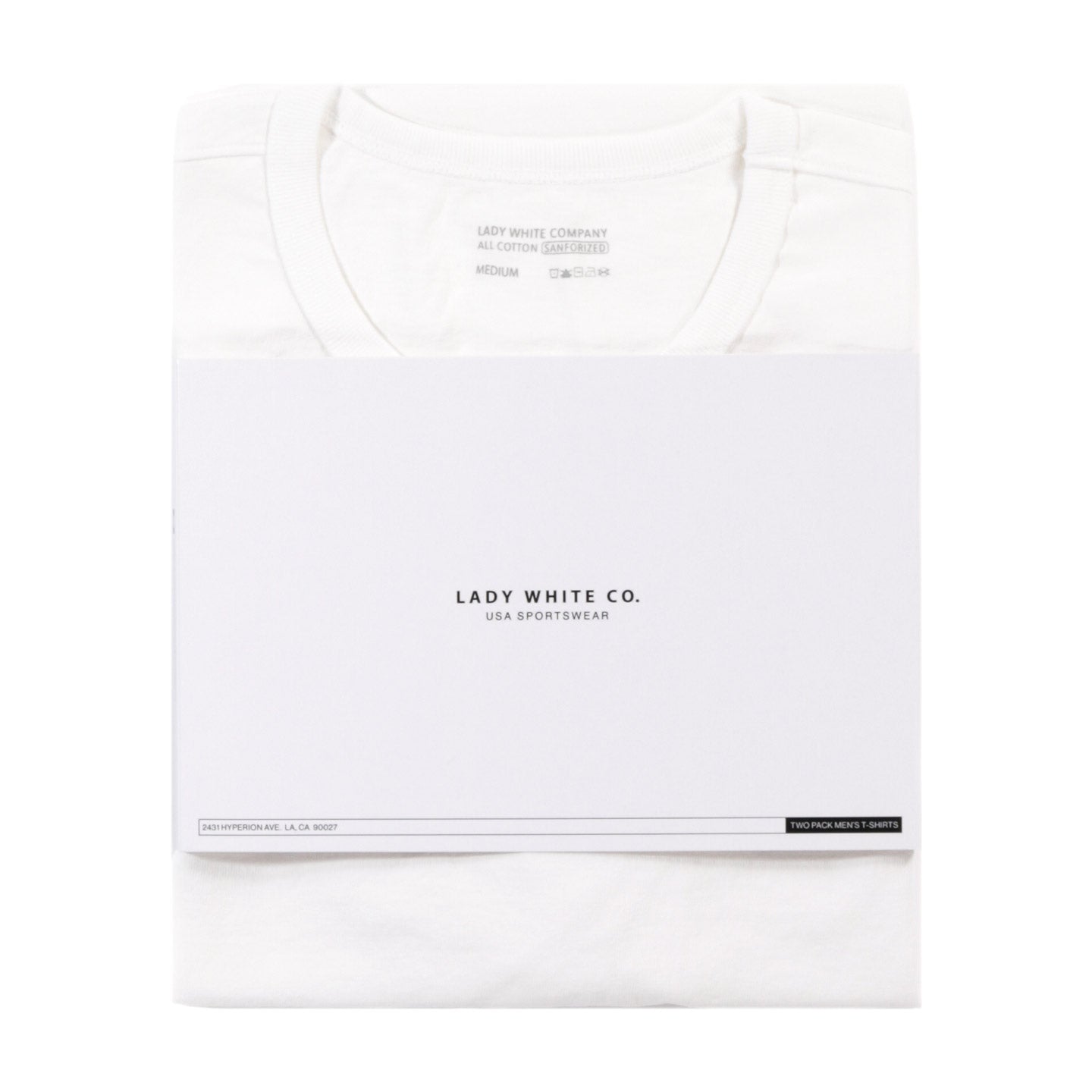 LADY WHITE CO. T-SHIRT 2-PACK WHITE