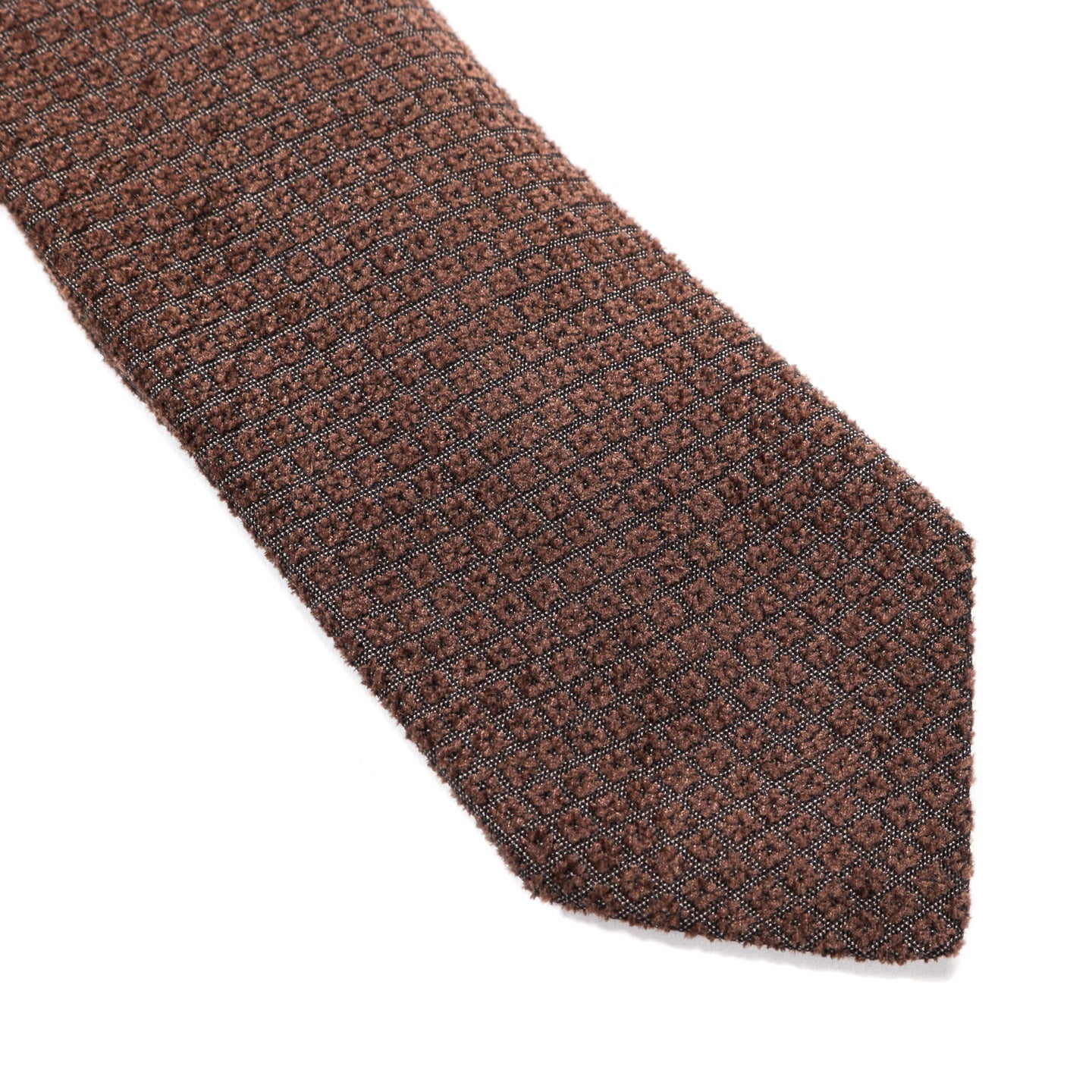 MFPEN FORMAL TIE GRID BROWN