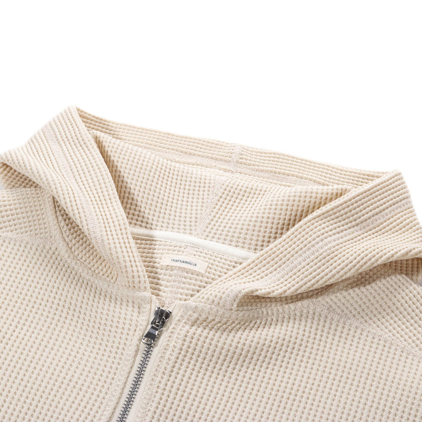 NANAMICA ZIP UP THERMAL HOODIE NATURAL