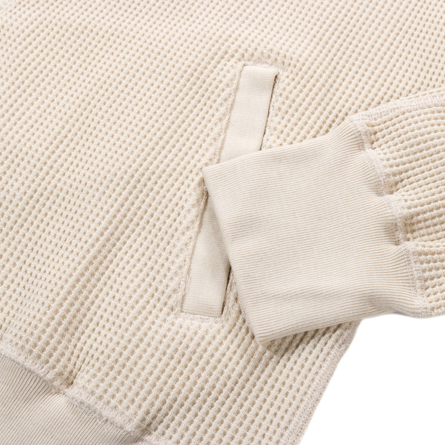 NANAMICA ZIP UP THERMAL HOODIE NATURAL