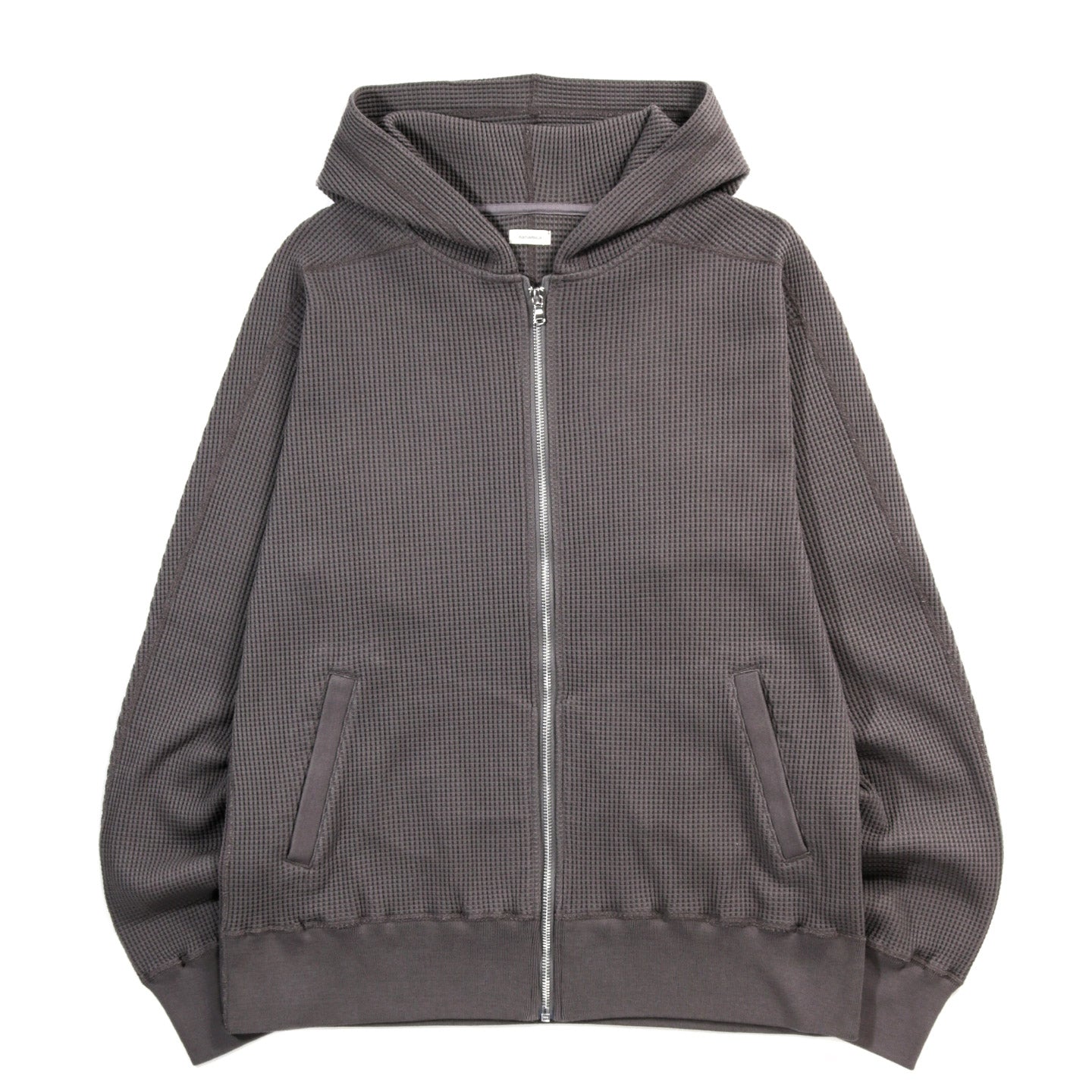 NANAMICA ZIP UP THERMAL HOODIE CHARCOAL