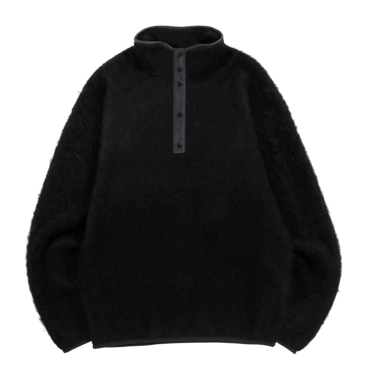 NANAMICA PULLOVER MOHAIR SWEATER BLACK