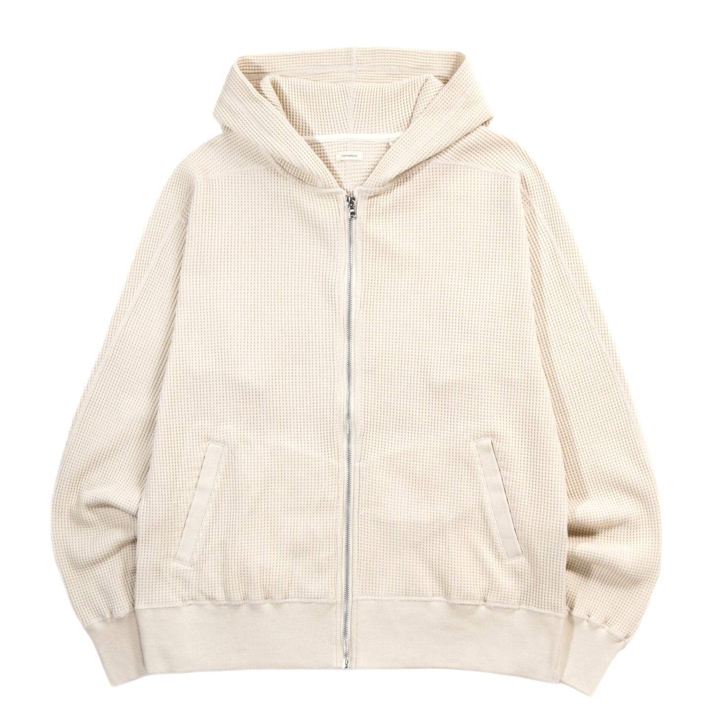 NANAMICA ZIP UP THERMAL HOODIE NATURAL