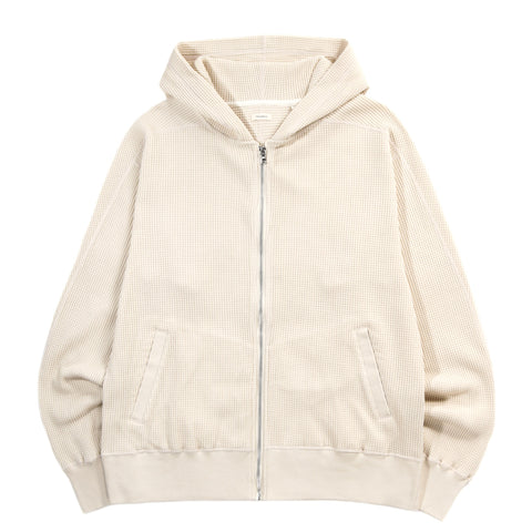 NANAMICA ZIP UP THERMAL HOODIE NATURAL