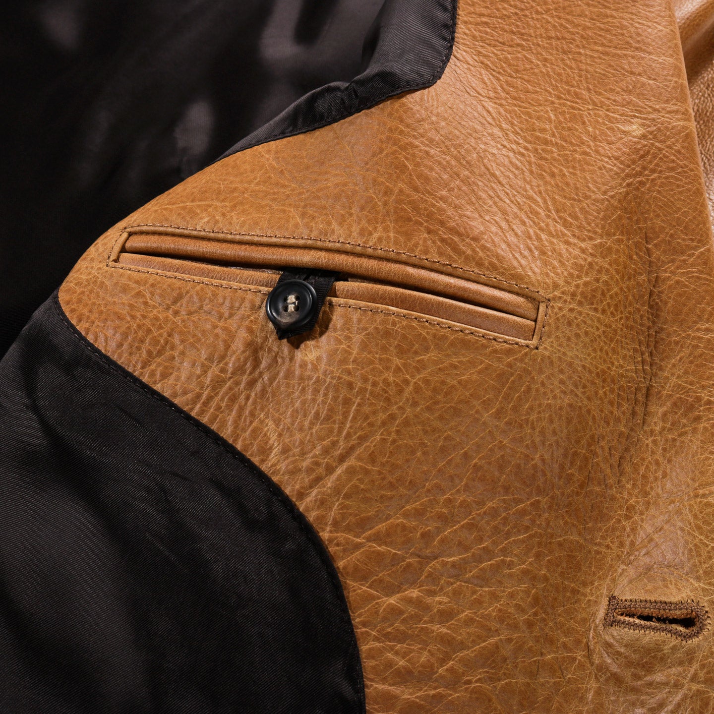 OUR LEGACY OPENING BLAZER BURNT SUGAR LEATHER