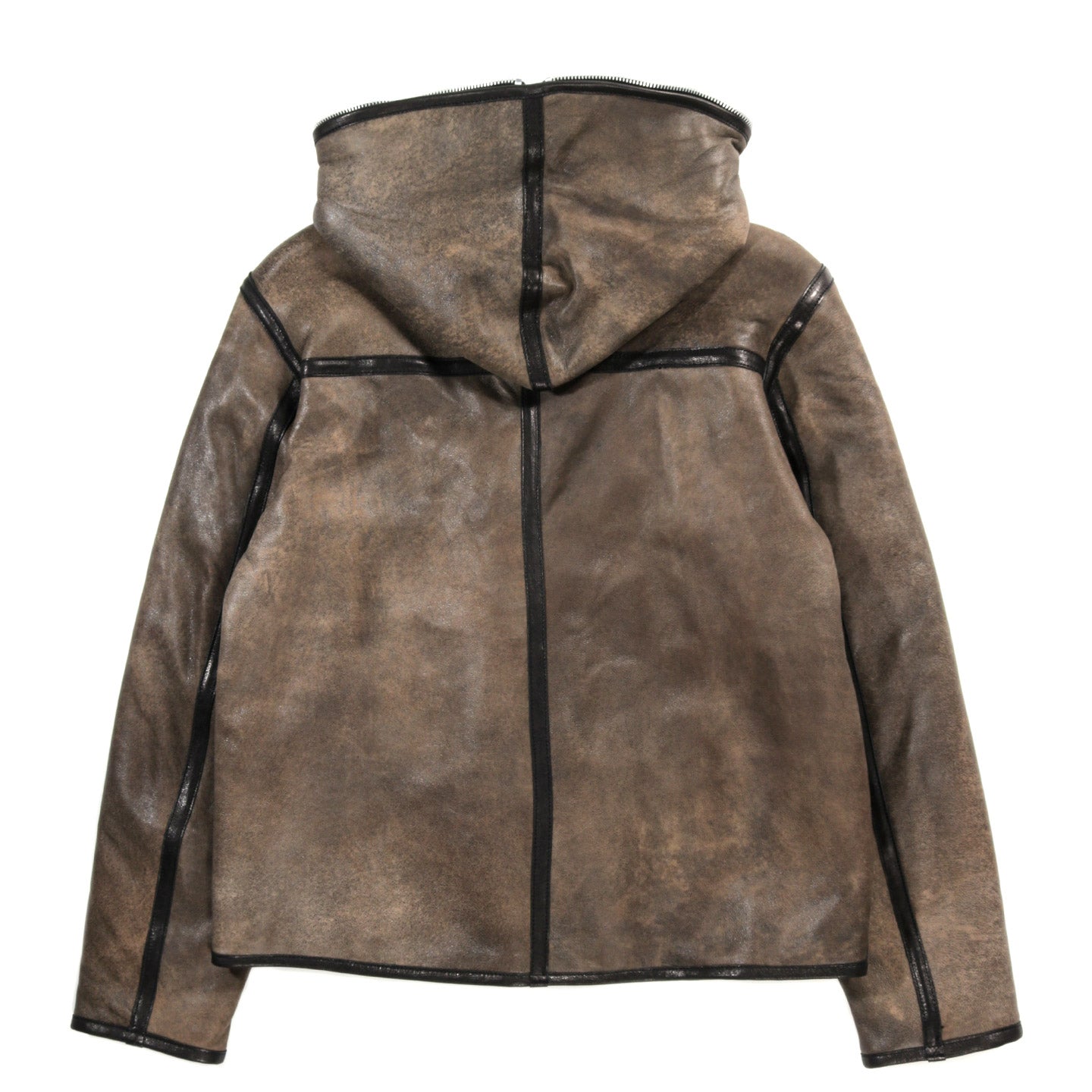 OUR LEGACY FULL ZIP JACKET SMOKY BLACK DRY SHEARLING