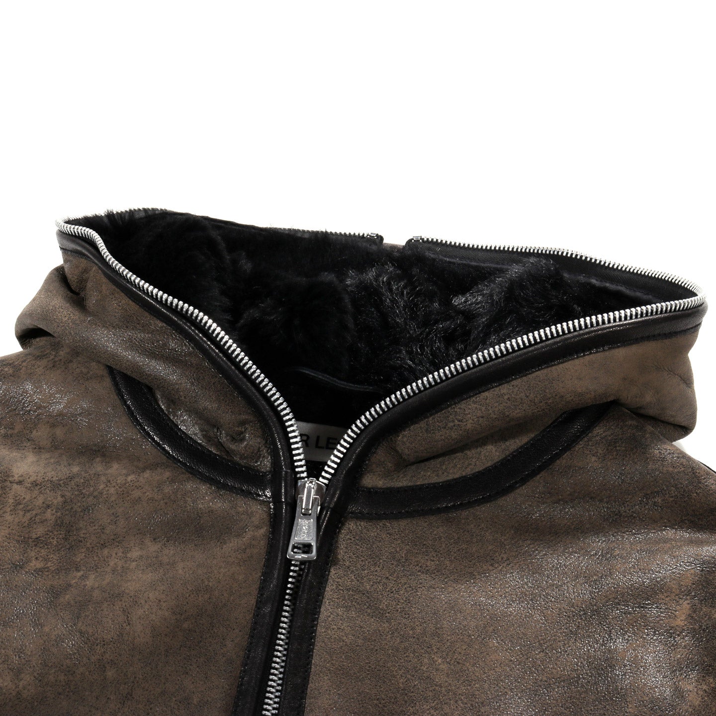 OUR LEGACY FULL ZIP JACKET SMOKY BLACK DRY SHEARLING