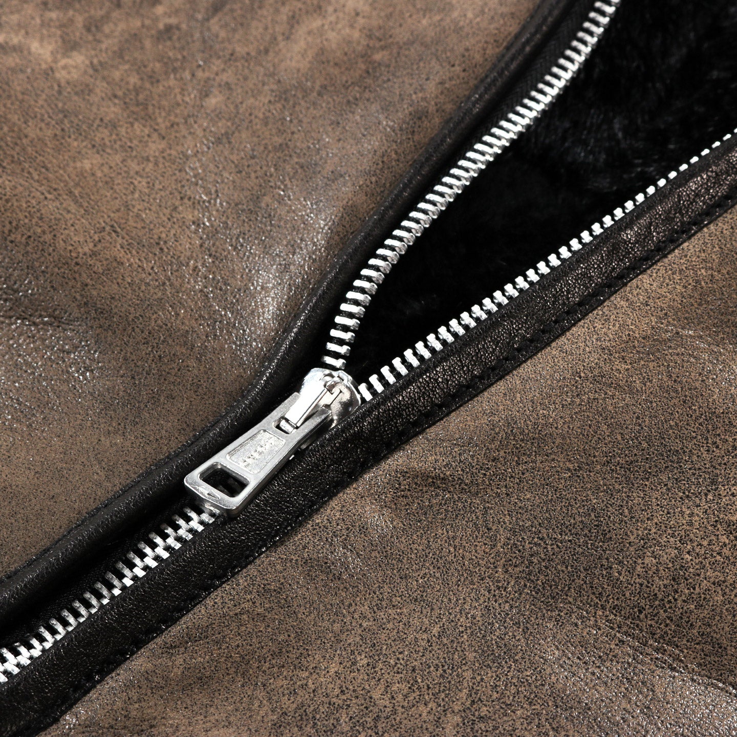 OUR LEGACY FULL ZIP JACKET SMOKY BLACK DRY SHEARLING